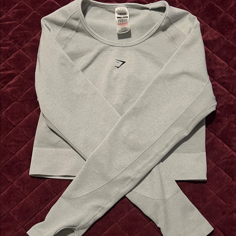 Gymshark Light Gray Long Sleeve Top